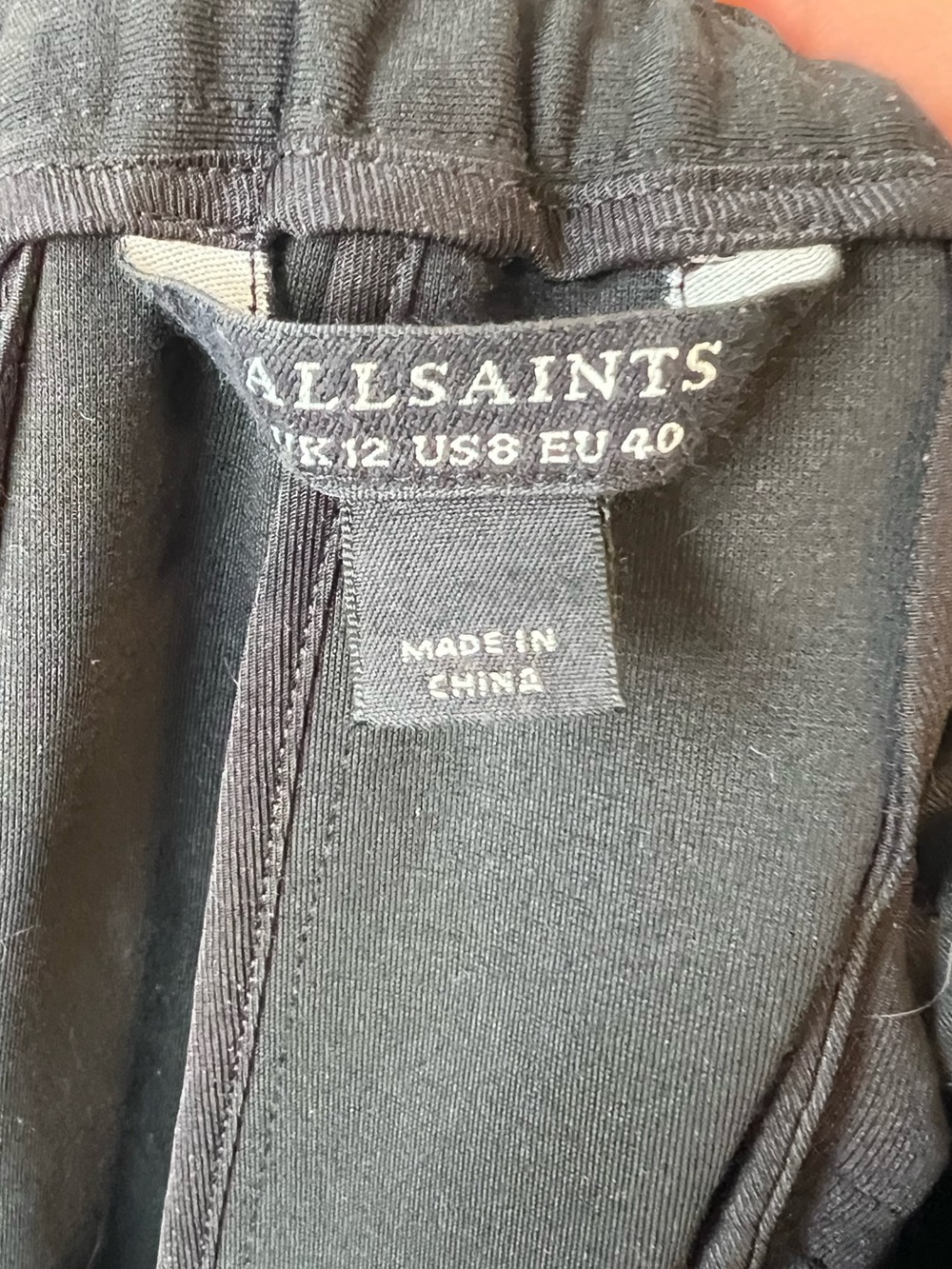 All Saints Millie Wide Leg Trousers Black 8 - Picture 10 of 13